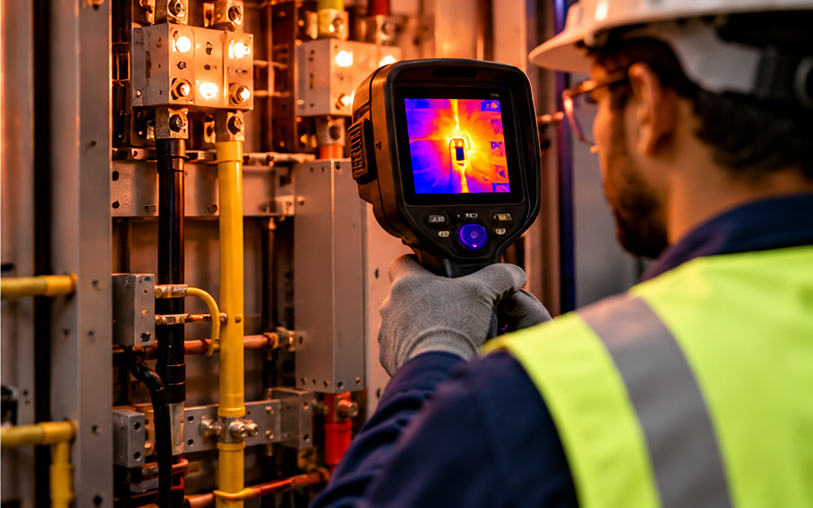 Industrial electrical safety inspection environment